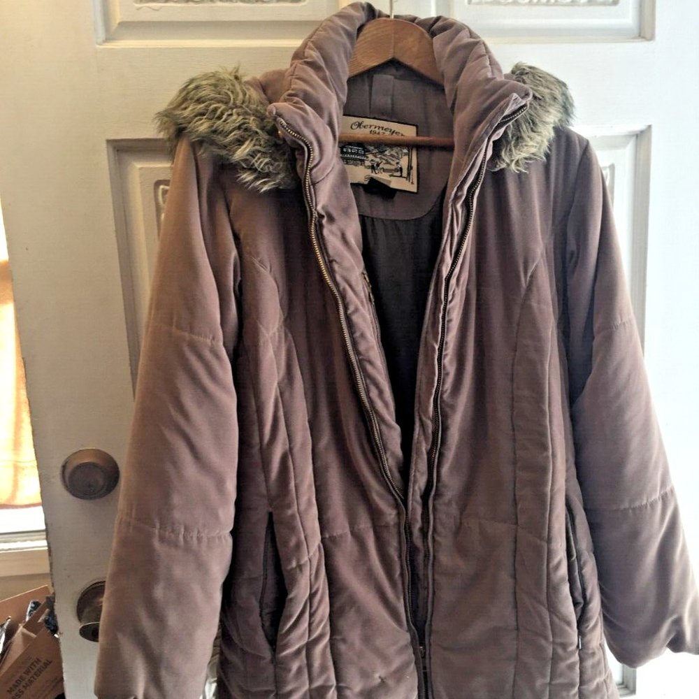 Obermeyer Womens 10 Ski Jacket Removable Faux Fur Hood Comformax Brown